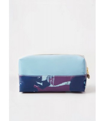 A Gift From The Gods Get Your Goddess On Graffiti Blue Square Cosmetic Bag
